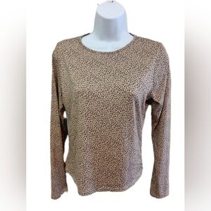 Leopard Print Long Sleeve Top